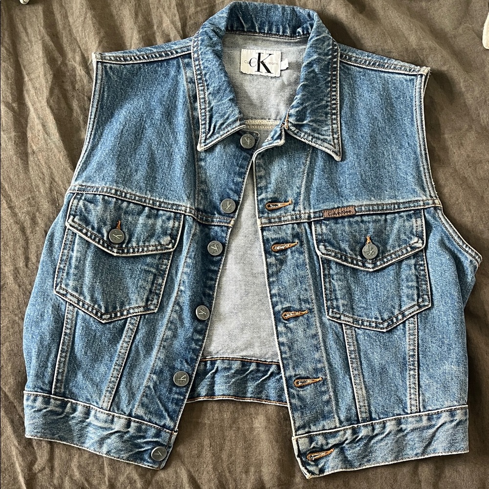 Vintage Calvin Klein Classic Blue Denim Vest